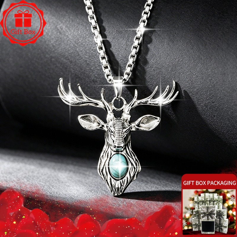 Elk Bugle Call - Collar con Colgante de Cabeza de